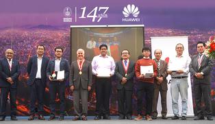 Universidad Nacional de Ingeniería y Huawei reconocen a estudiantes ganadores en competencia mundial sobre TIC