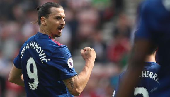 Zlatan marcó el primer gol de la victoria 3-0 del Manchester United sobre Sunderland por la Premier League. (AFP)