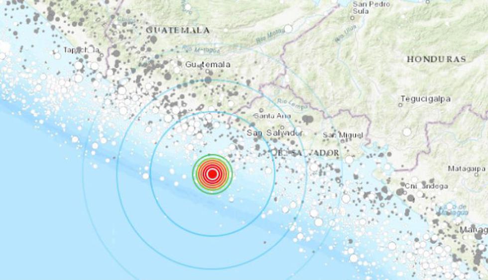 Terremoto de magnitud 6,1 sacude El Salvador. | (Foto: USGS)