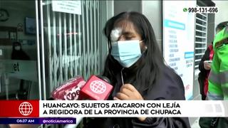 Junín: arrojan lejía en rostro de regidora de Chupaca