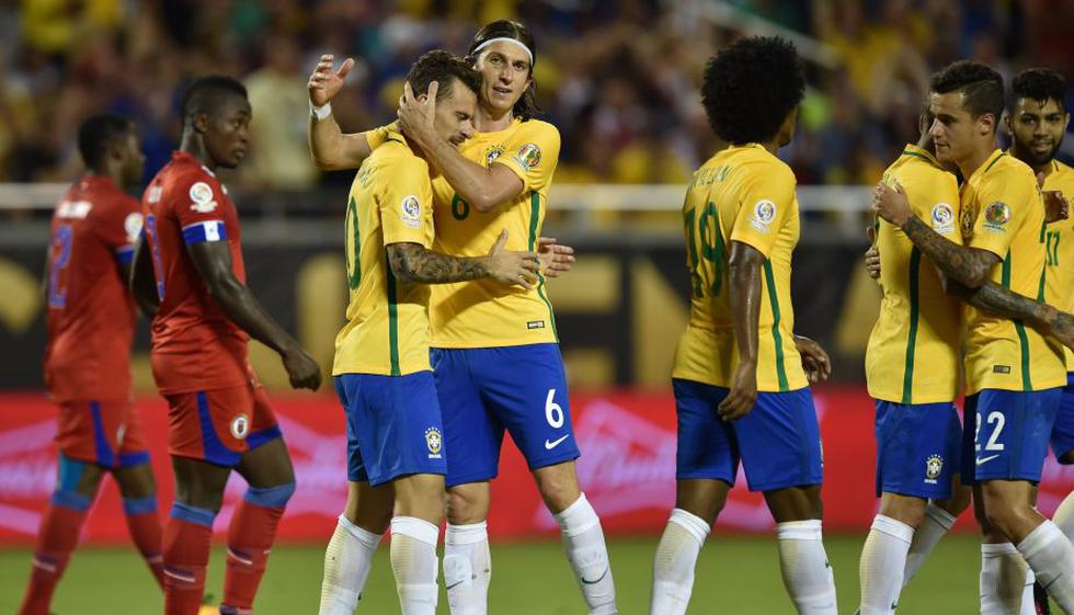 Brasil apabulló con un 7-1 a Haití en la Copa América Centenario 2016. (AFP)