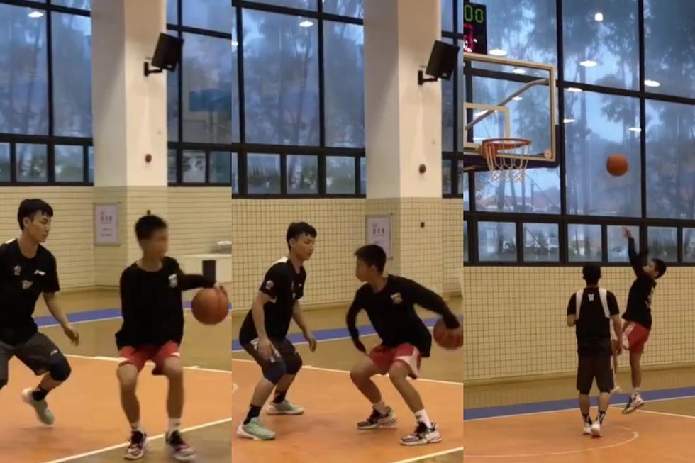 Un adolescente se convirtió en una sensación en las redes sociales por su habilidad para el baloncesto pese a tener un solo brazo. (Fotos: China Xinhua Sports en Facebook)