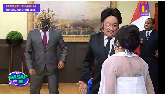 'Puñete' apareció en medio de la boda de Kenji Fujimori. (Captura: El Wasap de JB / Latuna)