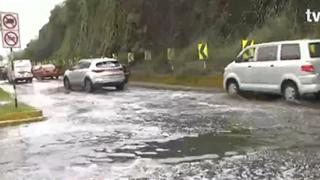 Chorrillos: Aguas estancadas en vías de la Costa Verde tras persistente lluvia [VIDEO]