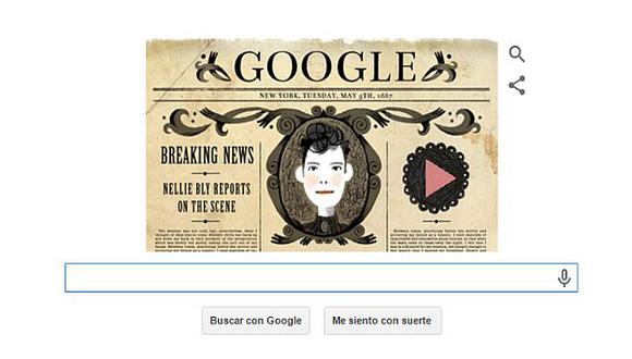 Google: ¿Quién es Nellie Bly, a quien le dedican un doodle?