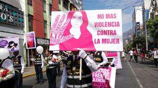 Policías de Chimbote conmemoran el Día Internacional de la Mujer con movilización en rechazo a la violencia de género