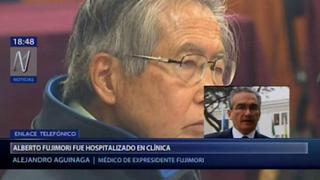 Alberto Fujimori fue hospitalizado en clínica para ser evaluado