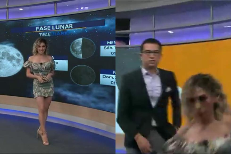 Mira el video viral de la aparatosa caída de una "chica del tiempo" en la televisión mexicana. (Fotos: Telediario Monterrey en Facebook)