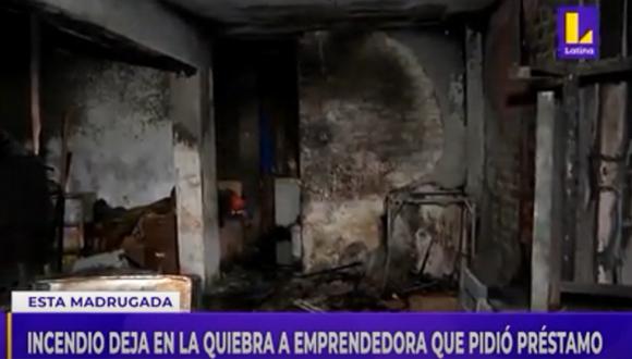 Incendio deja en la quiebra a emprendedora que pidió préstamo. Foto: Latina