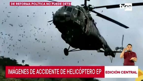 El Comando del Ejército emitió un comunicado e informó que el accidente ocurrió cuando realizaban operaciones de apoyo al desminado humanitario en la frontera con Ecuador. (Foto: Captura TV Perú)