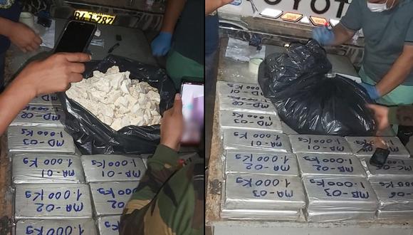 Ayacucho: decomisan 39 kilos de alcaloide de cocaína y detienen a cuatro personas (Foto: PNP)