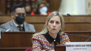 Bancada de Cambio Democrático exige la renuncia de María del Carmen Alva a la presidencia del Congreso tras difusión de audios