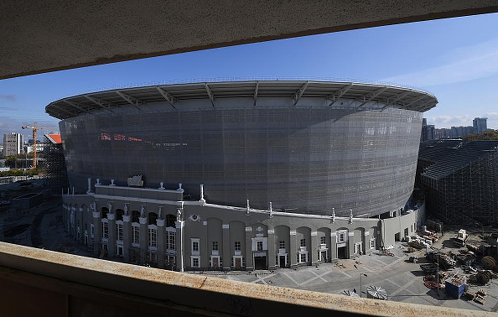 Ekaterimburgo Arena: Está ubicado en Yekaterinburg, Rusia. Se construyó para el Rusia 2018 y tiene un capacidad de 35,000 personas. (gettyimages)