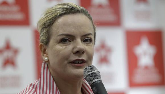 La presidenta del Partido de los Trabajadores (PT) de Brasil, Gleisi Hoffmann. (Foto: EFE)