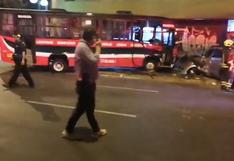 Choque entre bus de transporte público y automóvil deja 17 heridos en Chorrillos 
