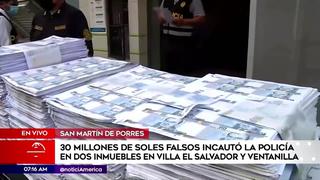 Policía incauta 30 millones de soles falsos en viviendas de Ventanilla y Villa El Salvador