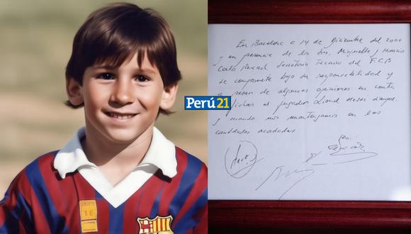 Lionel Messi fichó por el FC Barcelona a los 13 años de edad (Fotos: Difusión/AP).