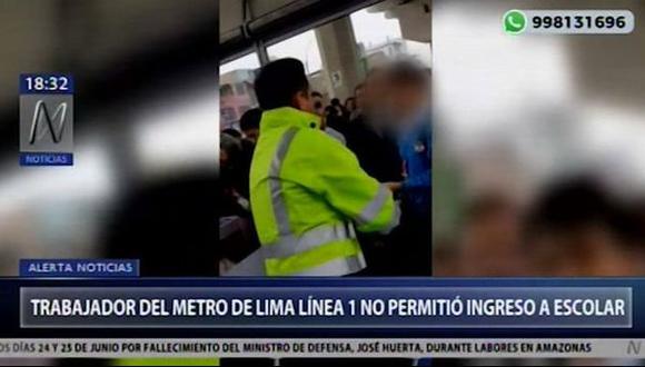 El hecho ocurrió en la estación Caja de Agua de la Línea 1 del Metro de Lima. (Canal N)