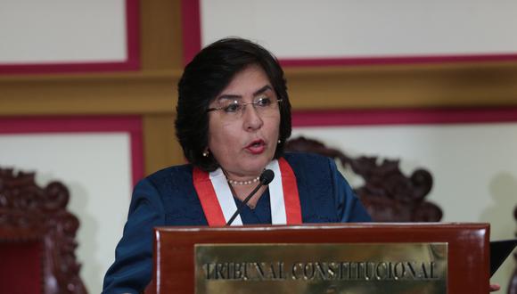 La presidenta del Tribunal Constitucional, Marianella Ledesma, cuestionó el debate reservado sobre el caso Óscar Ugarteche. (Foto: GEC)