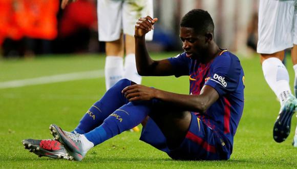 Ousmane Dembélé sufrió ante el Borussia Dortmund su tercera lesión en lo que va de la temporada con el Barcelona. (Foto: AFP)