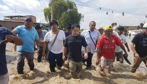 Kenji Fujimori recorre zonas en emergencia (@KenjiFujimoriH)