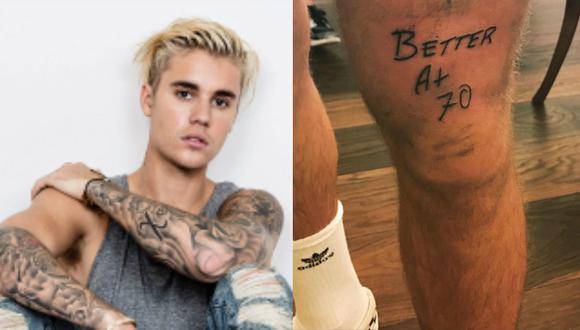 Justin Bieber lució su nuevo tatuaje en Instagram (Composición)