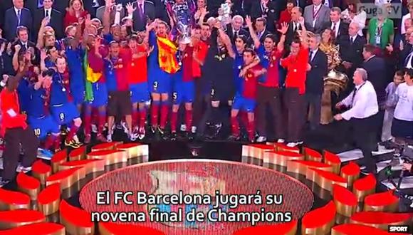 El diario Sport de España publicó un video asegurando que Barcelona jugaba la final de la Champions League. (Captura: Sport.es)