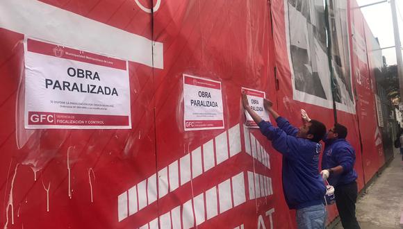 En julio pasado, la Municipalidad de Lima sancionó a la inmobiliaria por no adoptar las medidas de seguridad y señalización de obras. (Foto: Difusión)
