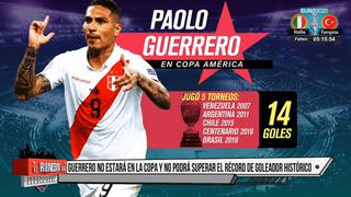 Copa América 2021: Paolo Guerrero no podrá romper récord de goleador histórico