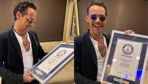 El cantante Marc Anthony continúa sumando éxitos a su carrera. En esta oportunidad ganó un nuevo récord Guinness. (Foto: @marcanthony)