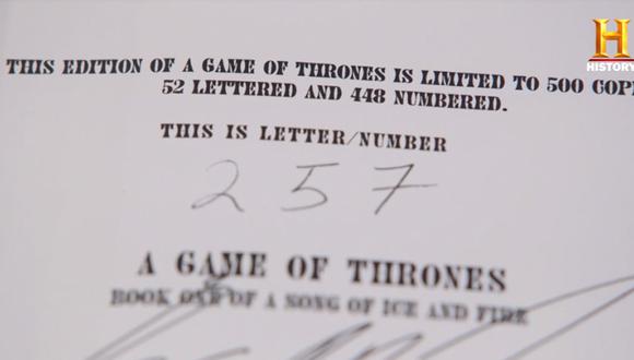 El precio de la historia: primera edición de Game of Thrones llega a manos de Rick Harrison (Foto: People / History)