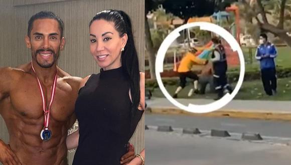 La pareja de Paola Ruiz fue atacado con un cuchillo por una mujer cuando hacía ejercicios en el Pentagonito de San Borja. (Foto: @paolaruizoficial / Captura ATV).