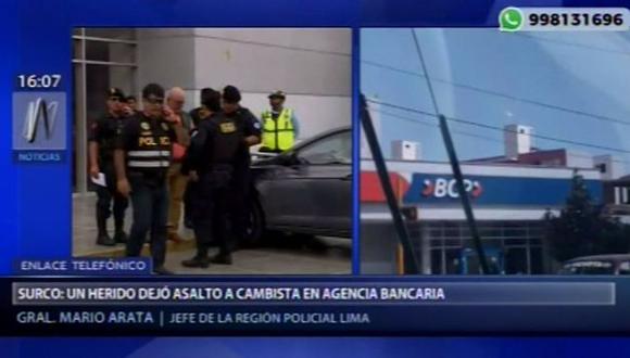 Hasta el momento se reporta un herido, según el general Mario Arata, jefe de la Región Policial de Lima. (Video: Canal N)