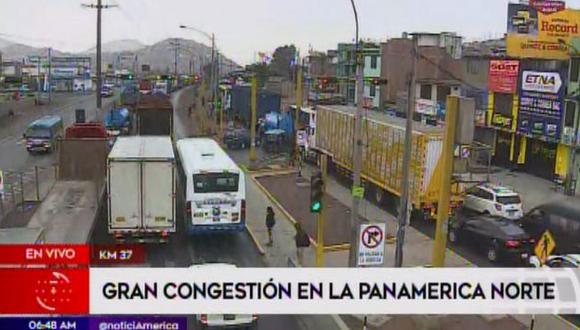 Entre las rutas alternas que los transportistas pueden tomar, serían las avenidas Ancón y San Pablo. (Video: América TV)