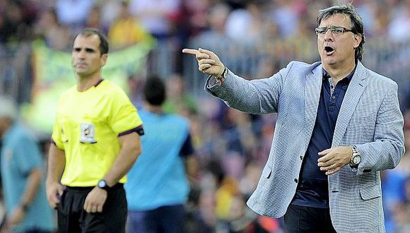 El ‘Tata’ Martino debutó con pie derecho con el Barcelona en la liga española. (AFP)