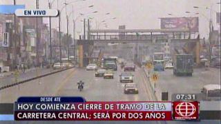 Metro de Lima: Hoy se inicia cierre de Carretera Central por inicio de obras