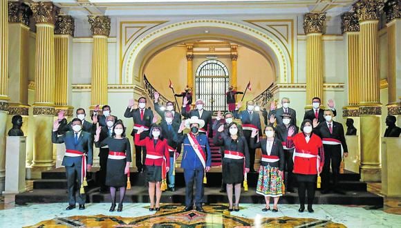 El gabinete de cierre. En menos de cinco meses, el presidente Castillo ha tenido dos jefes de gabinete y relevos en varios sectores. (Foto: Presidencia del Perú)
