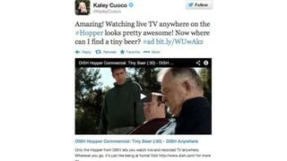 Obligan a Kaley Cuoco a eliminar tuit con publicidad de Dish