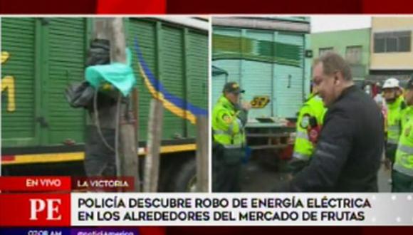 PNP descubre robo de electricidad en los postes de la empresa  Luz del Sur. (Foto: América TV)