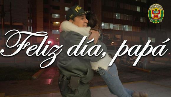 En un emotivo video destacaron a los padres de la PNP que dedican su tiempo en velar por la seguridad en nuestro país. (Foto: PNP)