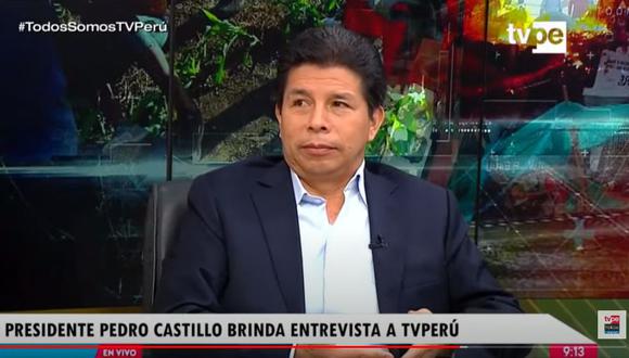 Pedro Castillo reconoce que los filtros para elegir ministros no han sido rigurosos. (Captura video TV Perú)