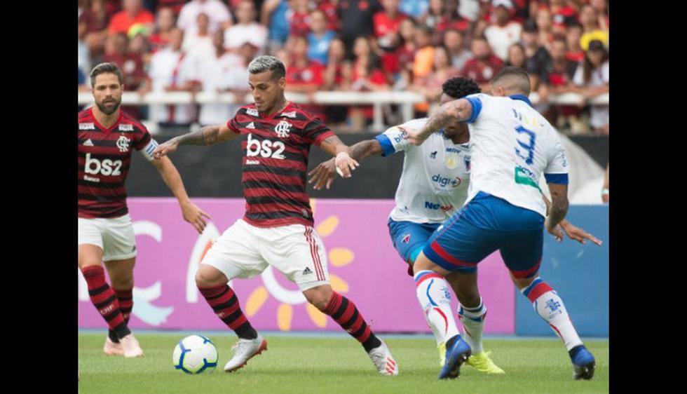Miguel Trauco fue titular y jugó todo el partido ante Fortaleza. (Foto: Flamengo)