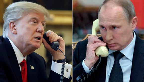 Donald Trump y Vladimir Putin tuvieron "amigable" conversación telefónica sobre Siria y Corea del Norte (Composición/Reuters)
