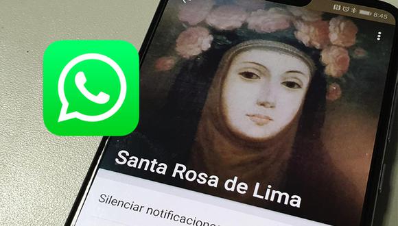 ¿Quieres mandar tus deseos a Santa Rosa sin necesidad de moverte de casa? Crean el WhatsApp de la patrona de Lima. (Foto: WhatsApp)