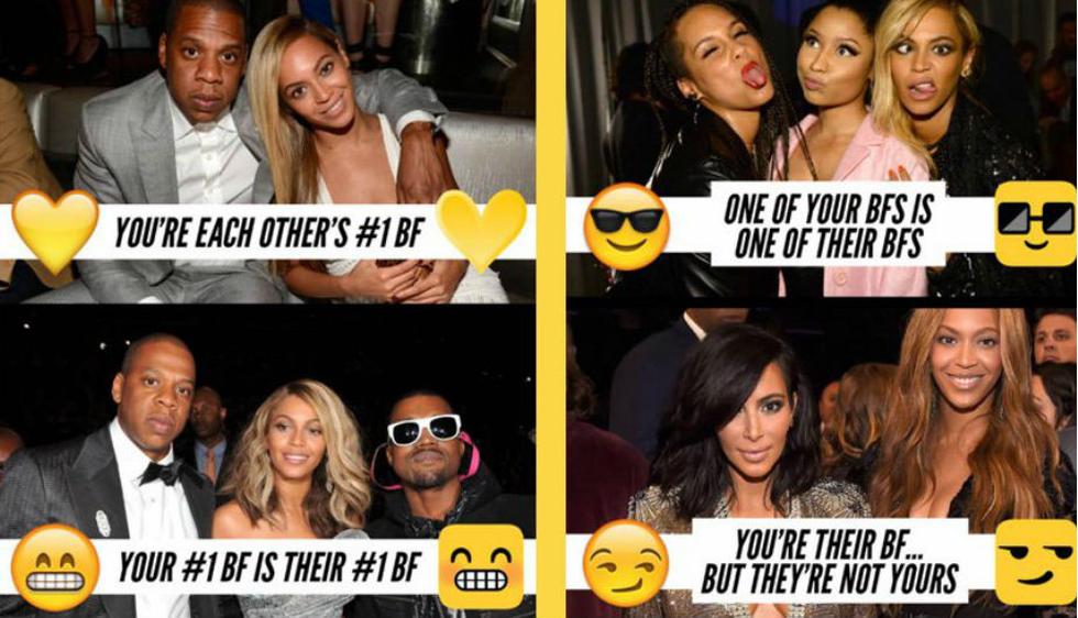Para promocionar las nuevas características de su plataforma, Snapchat recurrió a divertidos ‘memes’ de la artista Beyoncé. (Foto: Snapchat)