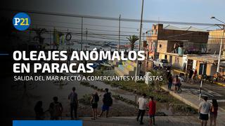 Usuarios registraron la salida del mar en Paracas afectando algunos negocios y viviendas
