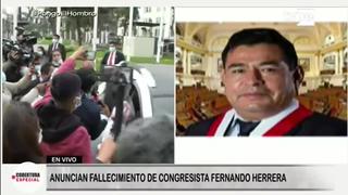 Anuncian fallecimiento del congresista Fernando Mario Herrera Mamani en pleno debate por el voto de confianza