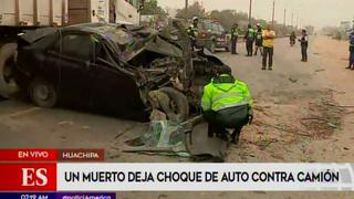Taxista fallece luego de chocar contra dos trailers en Huachipa | VIDEO