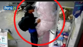 Chimbote: Sujeto roba oso peluche de 500 soles a vísperas de San Valentín [VIDEO]