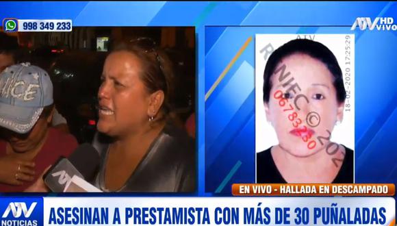 Los familiares de Rosa María Barreto exigieron a las autoridades que identifiquen y capturen al asesino. (ATV)